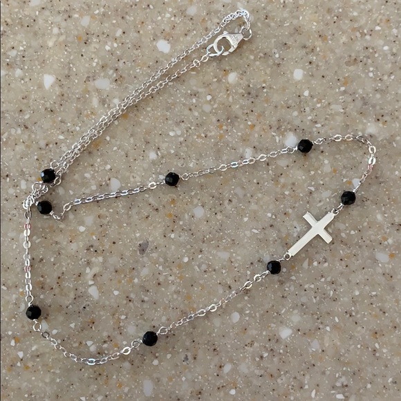 Silver Cross Necklace 17” - Picture 1 of 5